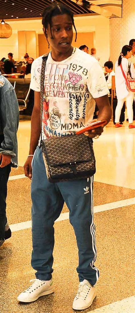 goyard asap rocky bag|A$AP Rocky’s Airport Style and Goyard’s Messenger Bag .